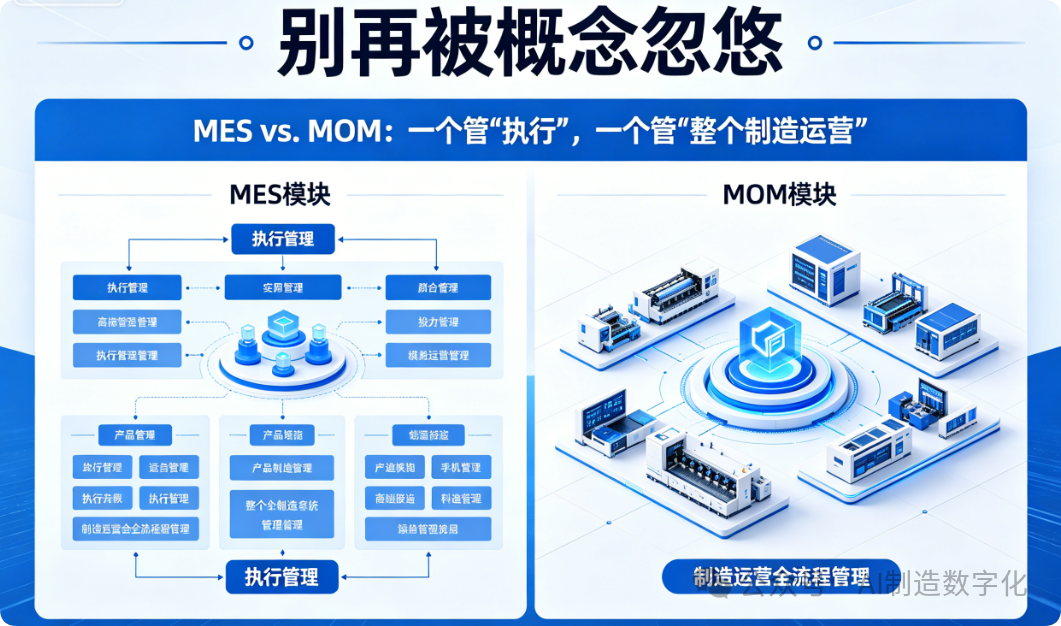 MES vs. MOM：一个管“执杏妆，一个管“整个造作运营”(图1)